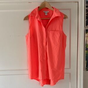 Athleta Vibrant Coral Sleeveless Tunic Blouse